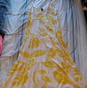 Strappy floral yellow dress